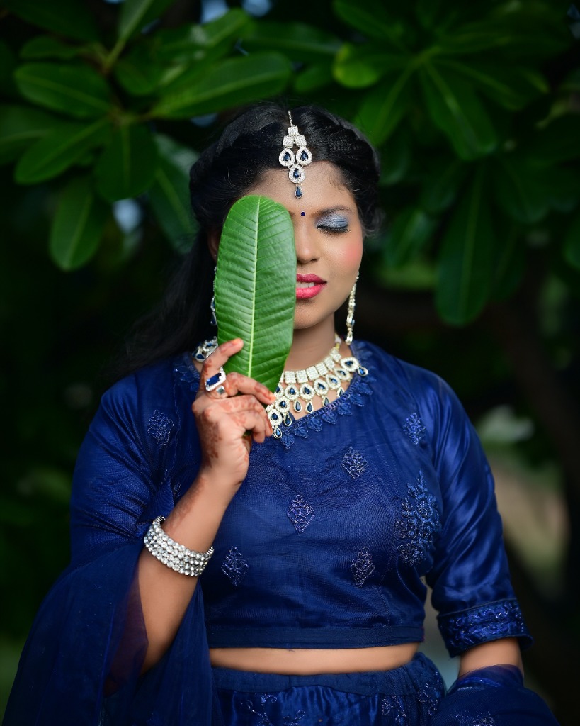 Editorial Fashion Leaf Portrait - Chandru Capture Photography